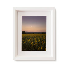 Load image into Gallery viewer, Custom Frame Sunflower and Moonrise, Lacoste, France, 2015
