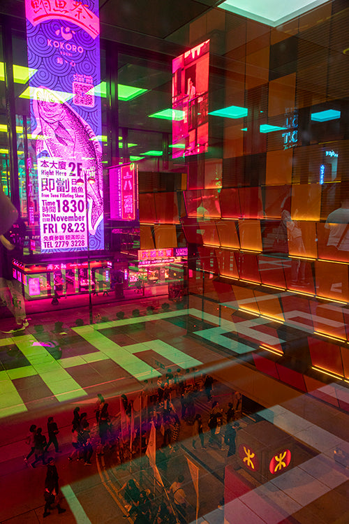 Custom Frame Neon Colors in Mongkok, Hong Kong, China, 2019